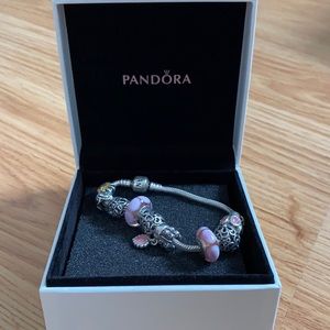 Pandora bracelet with charms